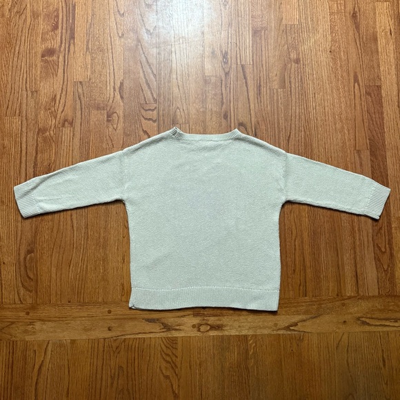 LOFT red heart beige long sleeve sweater size M - Picture 8 of 12